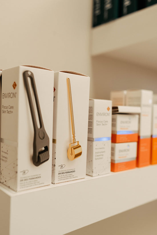 Professional Environ products on a shelf.